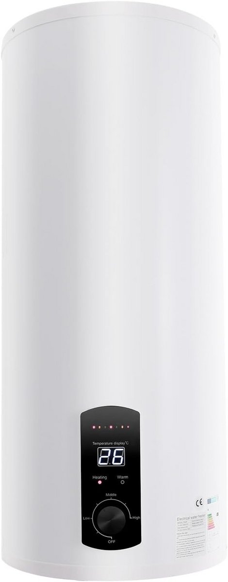 Verticale Elektrische Boiler 100 Liter met LED-scherm en Doucheset - 2kW