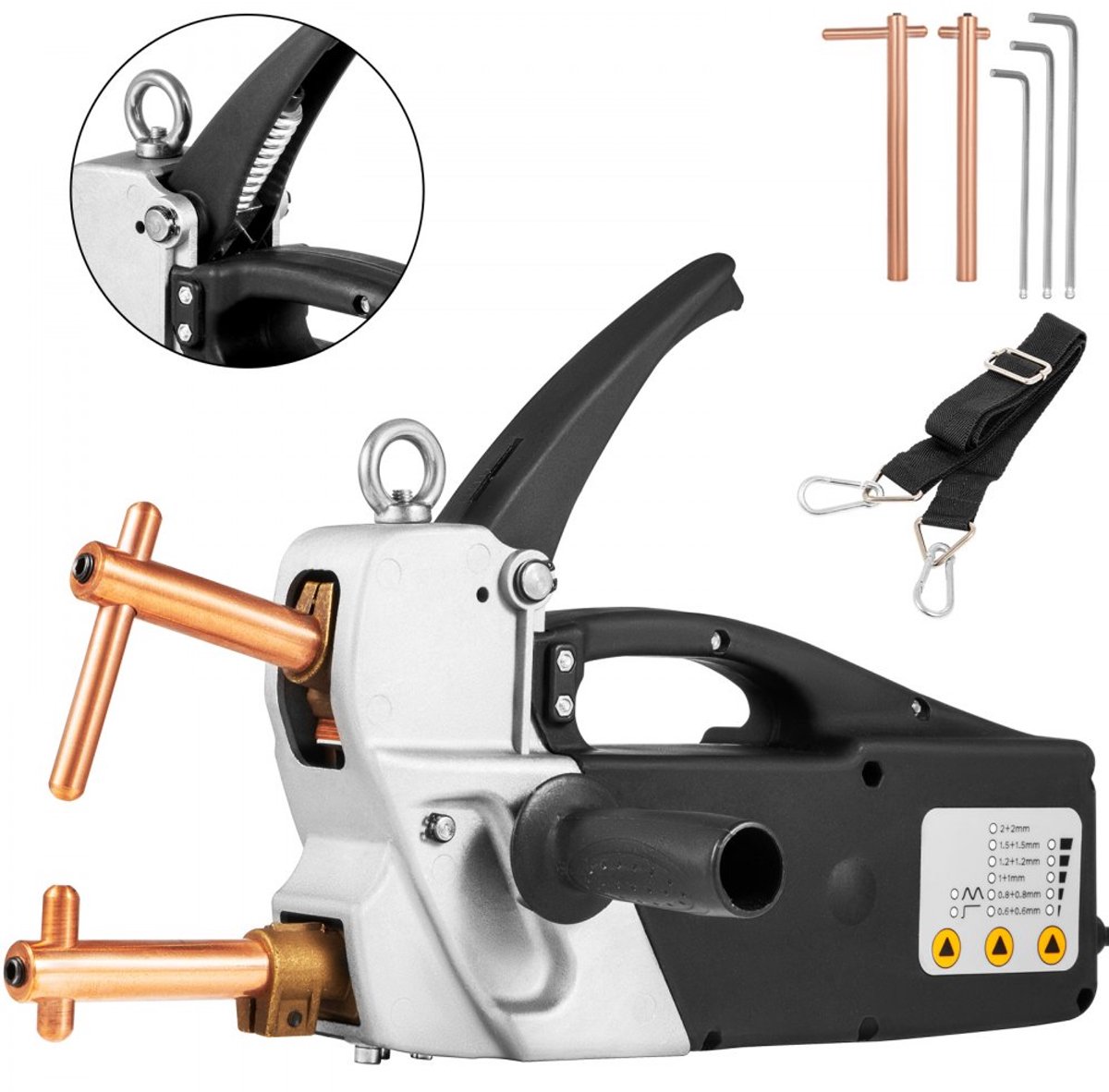 Armpaar voor Puntlaspistool en Puntlasser - Elektrodearmen 120 mm - Spanning 400 V - Stroomsterkte 25 A - Vervangingsset
