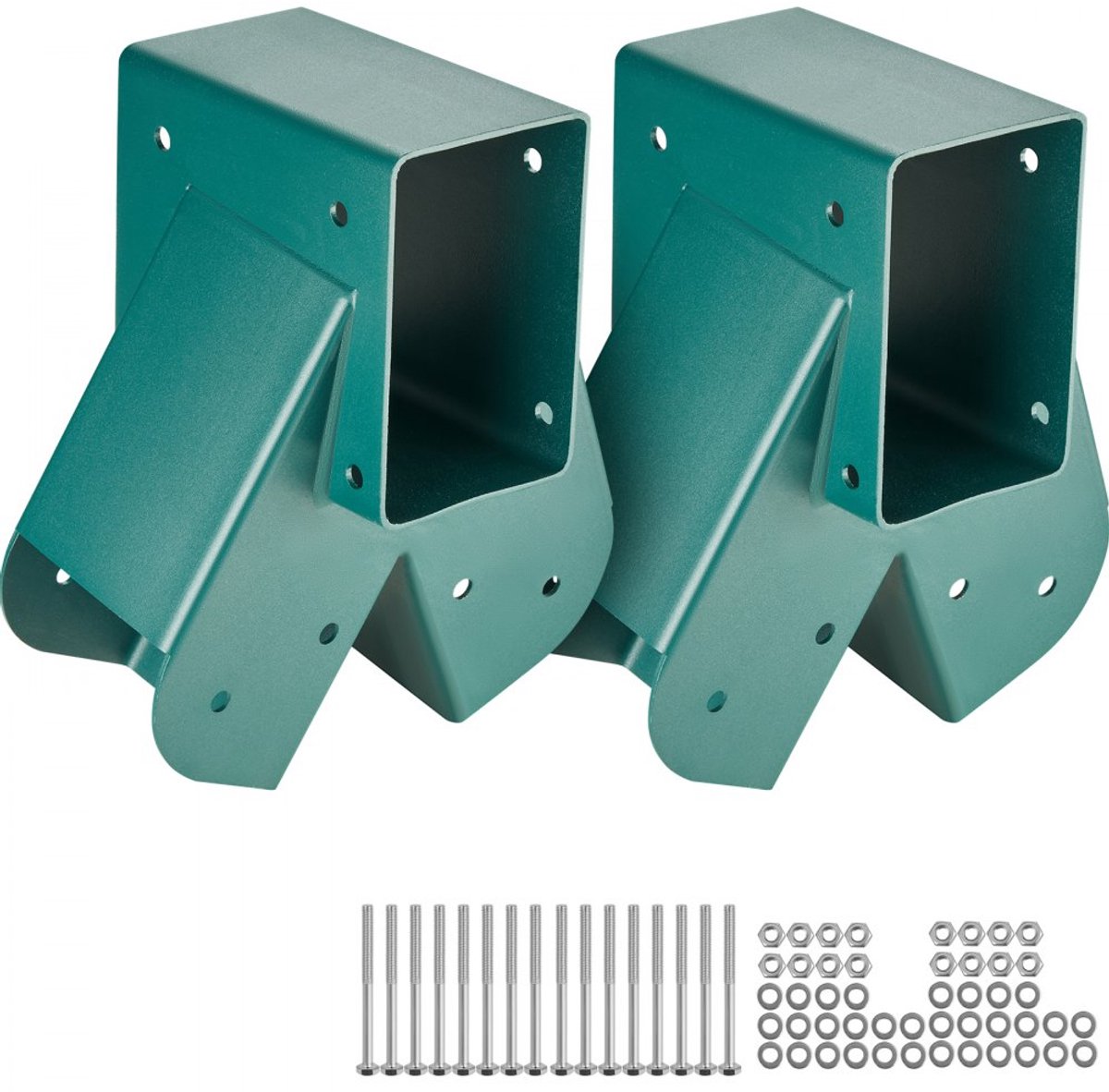Schommel Hoekverbinding - Set van 2 - 160 x 235 x 280 mm - Koolstofstaal - Gepoedercoat - Voor Vierkant Hout - Voor Tuinschommel - Groen