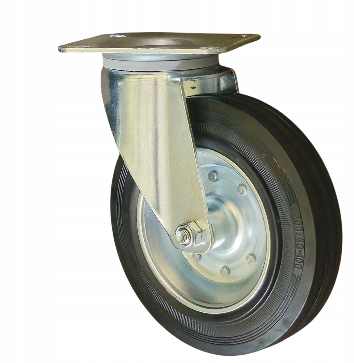 Wiko Zwenkwiel Metaal-Rubber 200mm, 230kg - voor Werkbanken & Trolleys