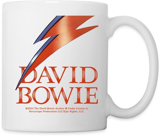 David Bowie Rode Belettering Met Flash Mok