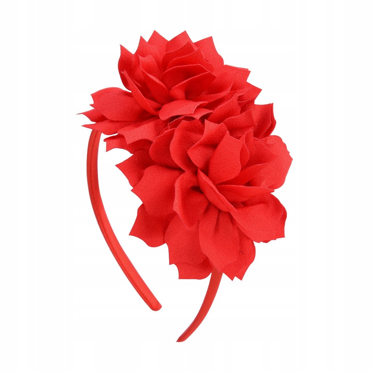 Rode Haarband Meisjes met Bloemdecoratie
