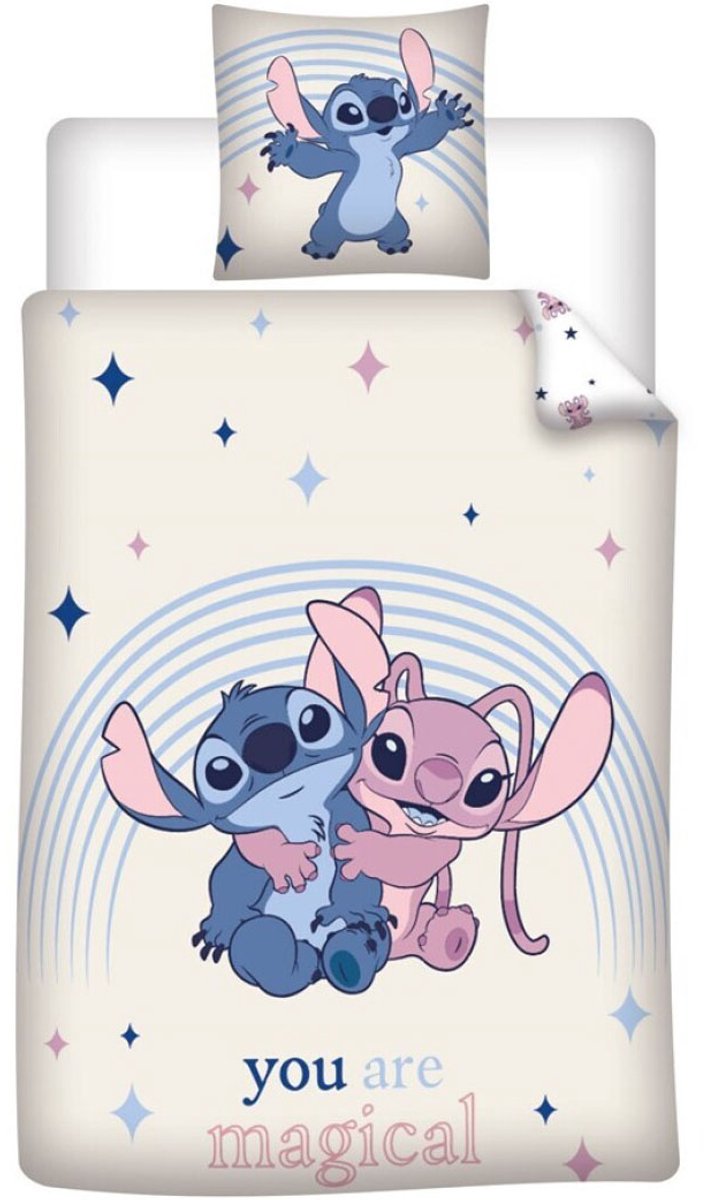 Disney Lilo & Stitch Dekbedovertrek Magical - 140 x 200 + 65 x 65 cm - Polykatoen