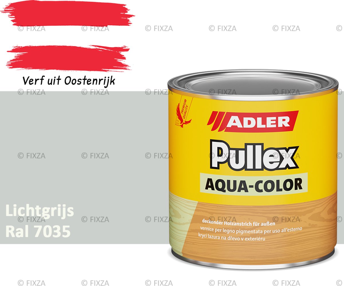 ADLER Pullex Aqua-Color Houtverf Buiten – Lichtgrijs – 2,5 Liter – Watergedragen houtbescherming voor Buitenhout – Beschermt tegen Schimmel en Algen