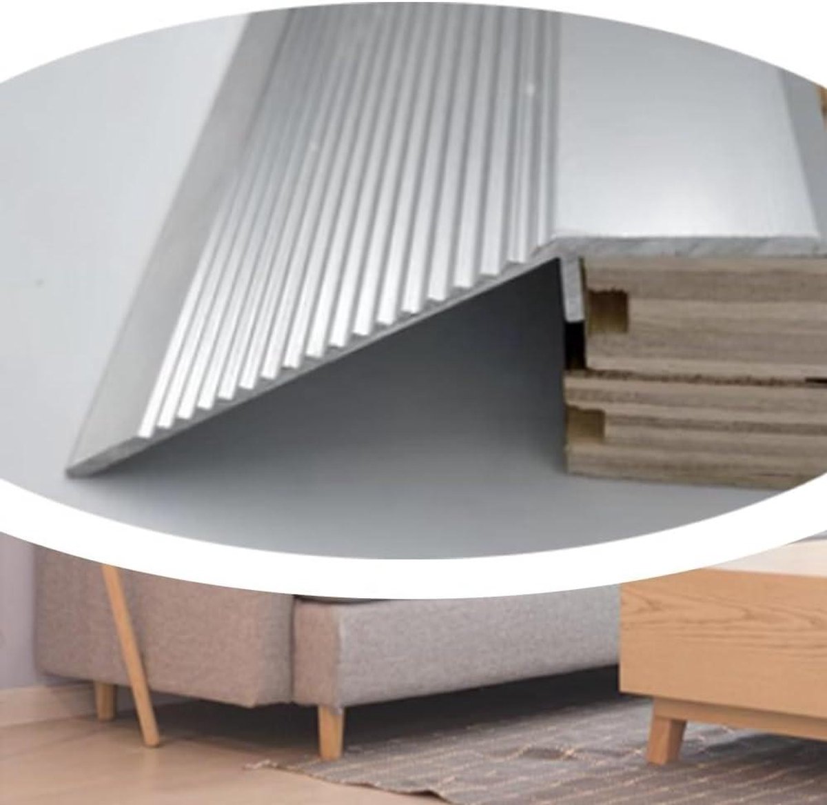 EGoods - Hoogteverstelling Overgangsstrip Aluminium Compensatieprofiel Deurdrempel Laminaa