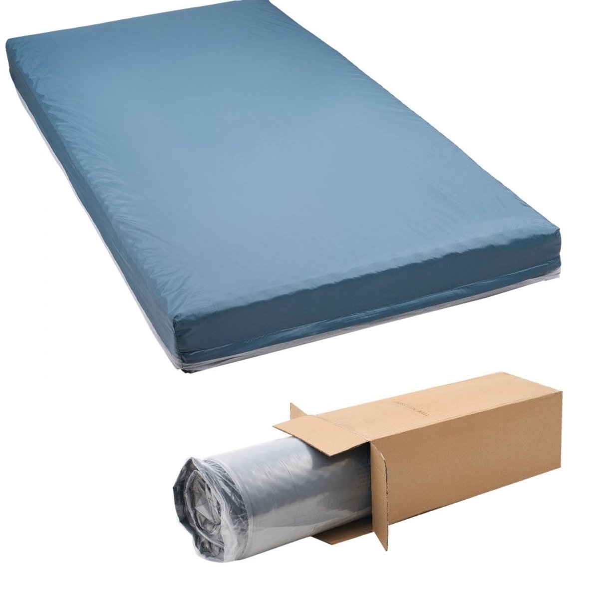 Antidecubitusmatras (Doorligmatras) - Medisch Schuimmatras - Drukverlagend - Waterdicht - Belastbaar tot 158 kg - Afmeting 203 x 91,4 x 15,3 cm - Voor Zorg & Thuis
