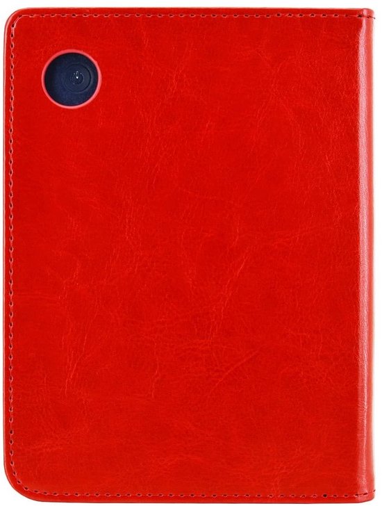 Hoesje Geschikt voor Kobo Clara 2E Luxe Sleepcover - Book Case Hoes Cover - Rood - ereader hoesje - cover van Merkloos — afbeelding 3