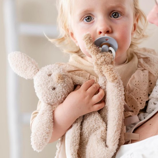 Groot Knuffeldoek Konijn Teddy Beige - Zachte Troostdoek 35 cm — afbeelding 4