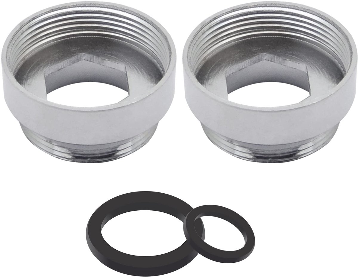 Kraan Adapter, 2 stuks 24mm - 22mm Draadtap Beluchter Connector, Waterzuiveraar Filter Keuken Gootsteen