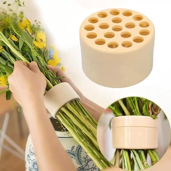 Kunststof bloemschikgereedschap, bloempotbevestigingsgereedschap, houder voor bloemboeketten, spiraalvormig gereedschap, bloemstuk, hulpmiddel voor het plaatsen van spiraalvormige boeketten, 3-pack van Merkloos	 — afbeelding 2