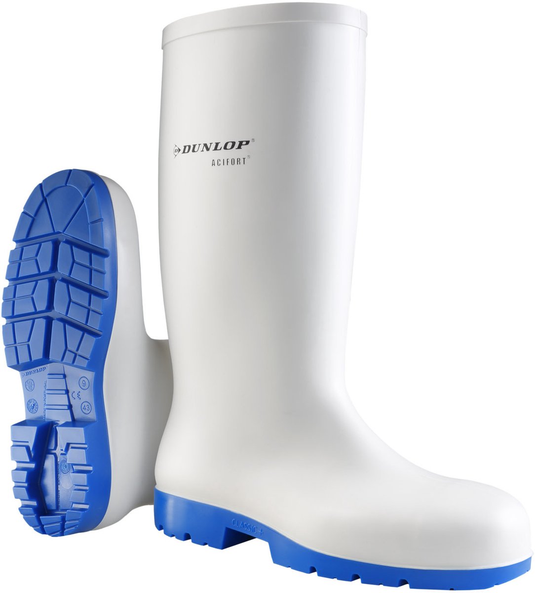 Knielaars Acifort Dunlop + SRC, wit mt.35