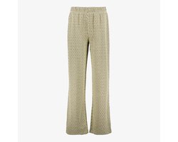 TwoDay dames wide leg broek met print groen beige - Maat XL