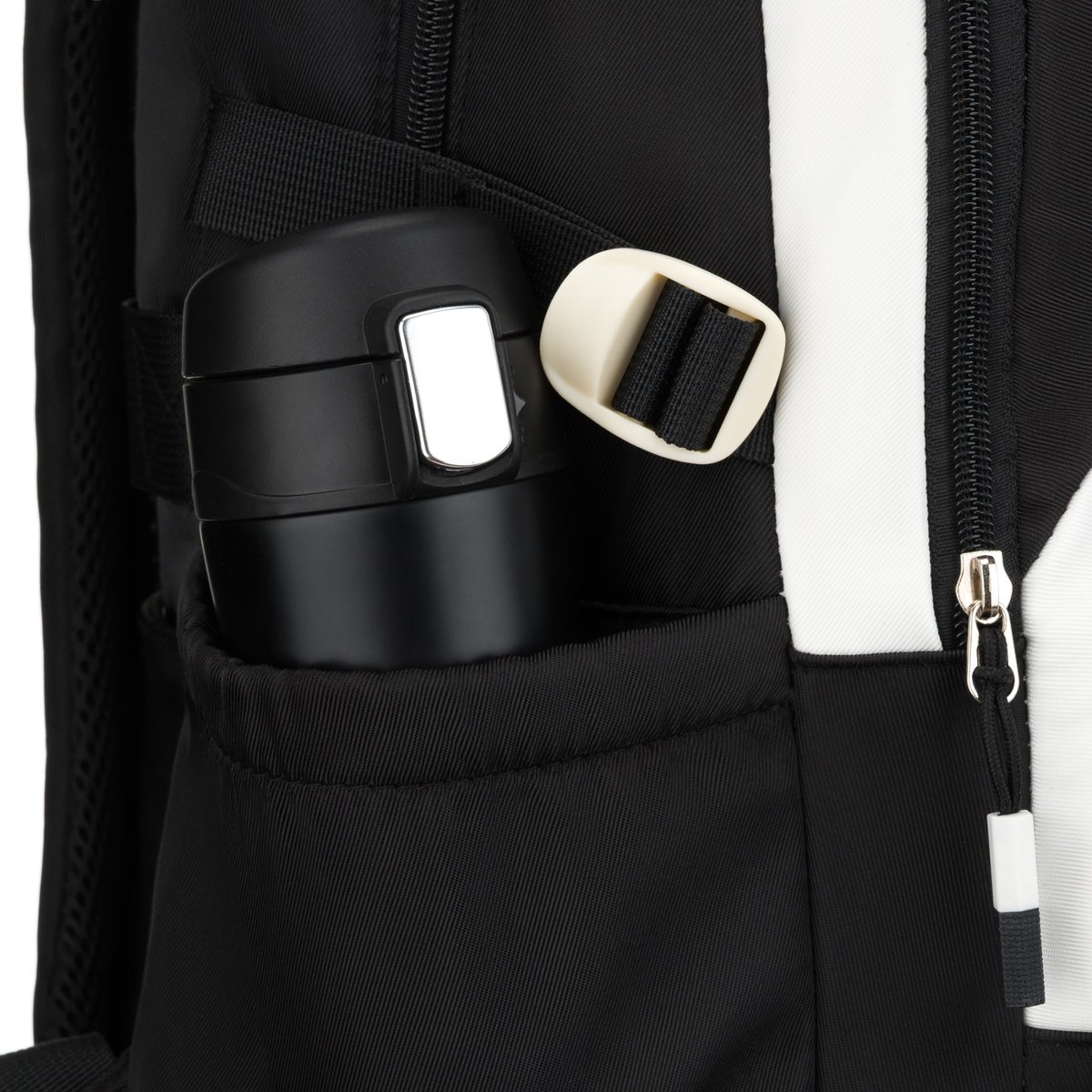 Peterson - Schoolrugzak & Reisrugzak - 24 Liter - Met Laptopvak & Kofferbevestiging - Waterbestendig - Zwart