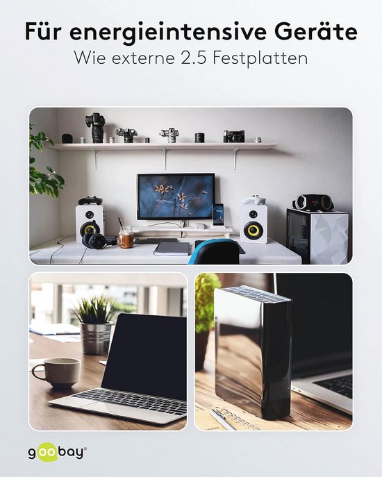USB-hub voor laptop-Portable 4 Port Splitter-adapter, compacte -ports
