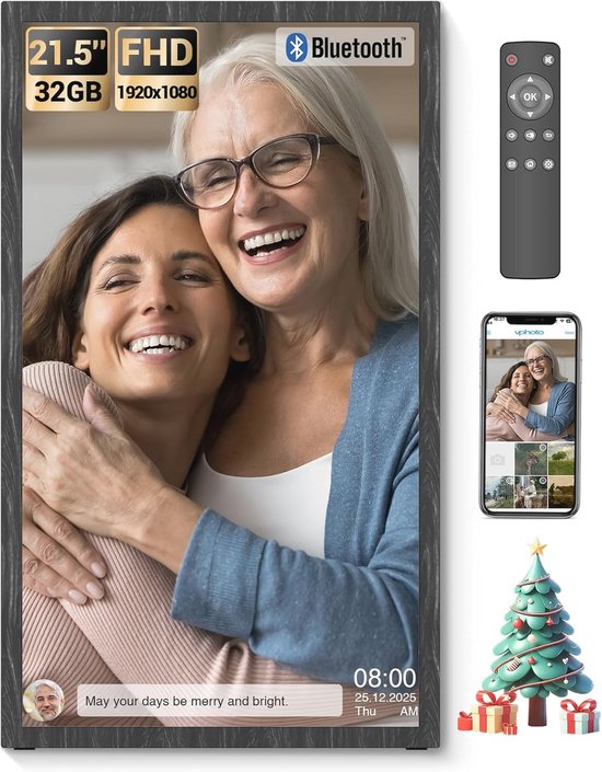 15,6-inch Smart WiFi Digitale Fotolijst, 1080x1920 IPS LCD
