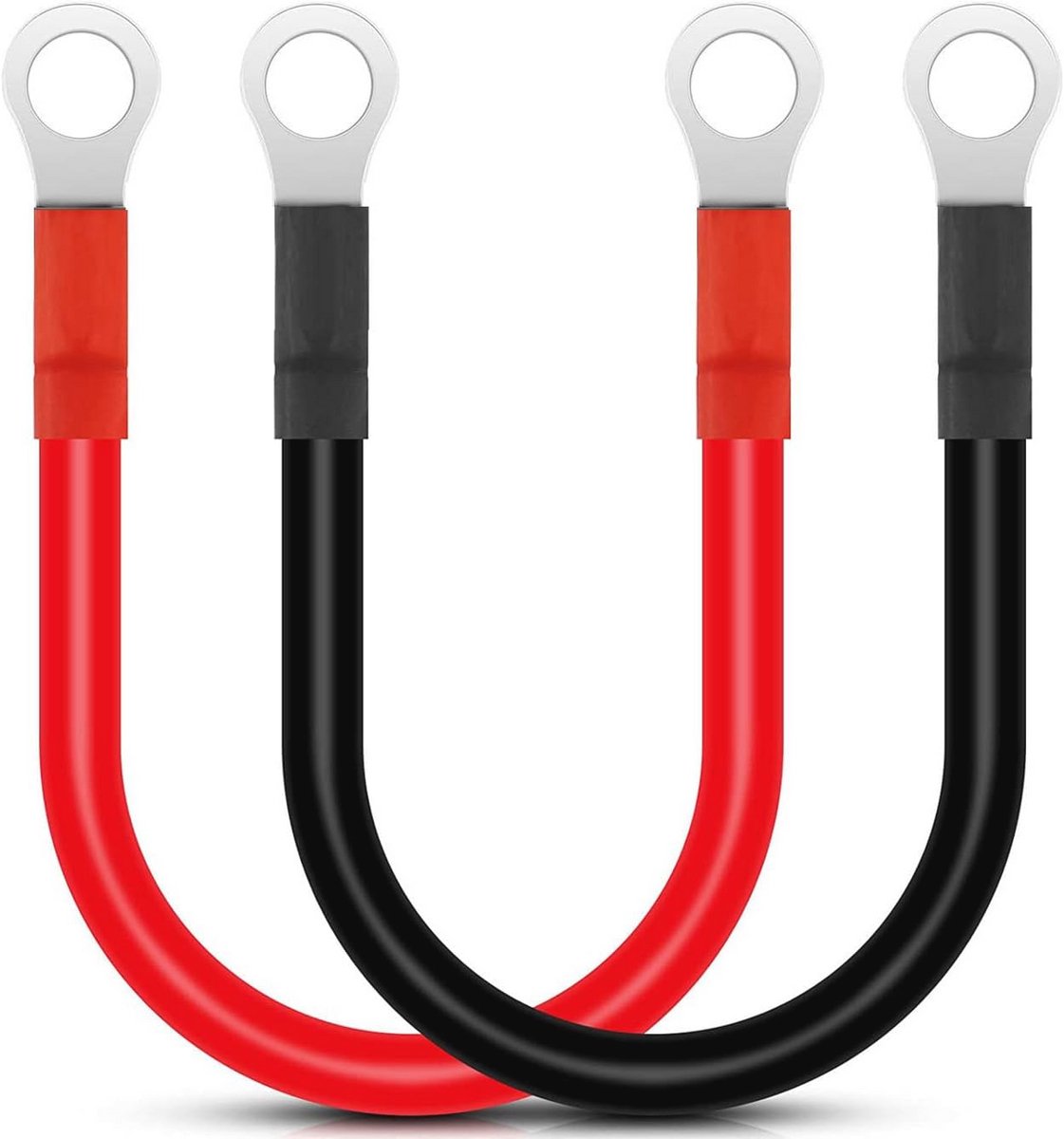 Korte Accu-omvormer Kabel 12V-24V 25mm² 3AWG (Max. 125A) Flexibele Automatische Accukabels voor Vrachtwagens, Motorfietsen en Marine