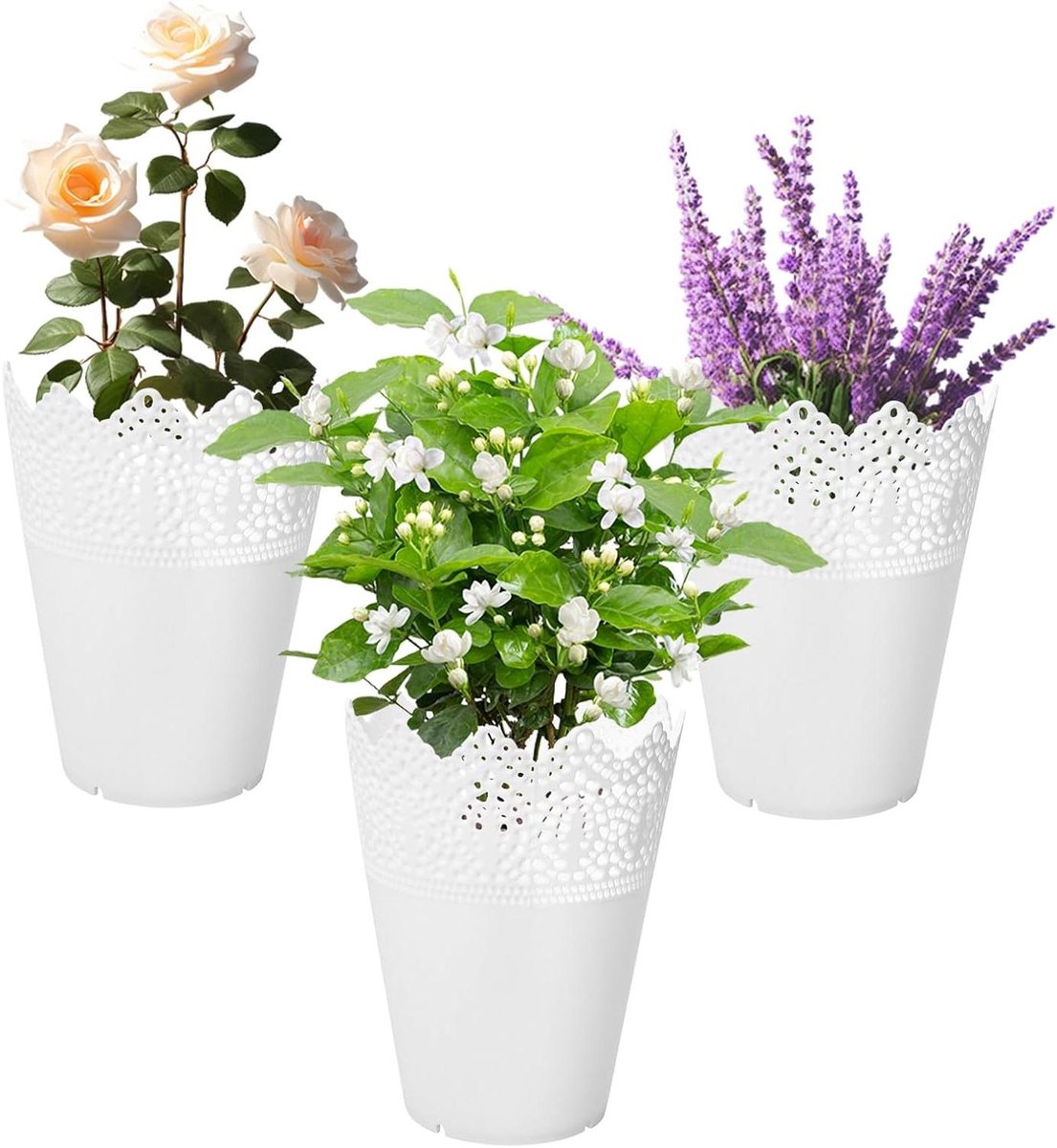 E-Ambar - Make-up organizer, opbergdoos voor badkamer en slaapkamer, waterbestendig, wit