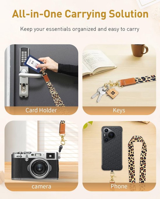 LED Lanyard Met Kaarthouder – Zwart, 40 Cm Koord – Voor ID, Sleutels En Naambadges – Set Van 1