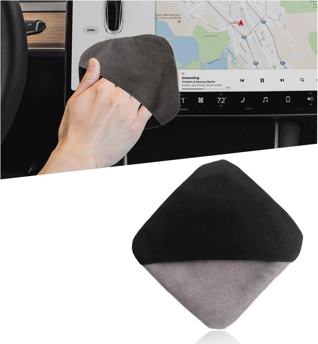 Microvezel Reinigingsdoek voor Touchscreens en Autoschermen - Opvouwbaar en Herbruikbaar