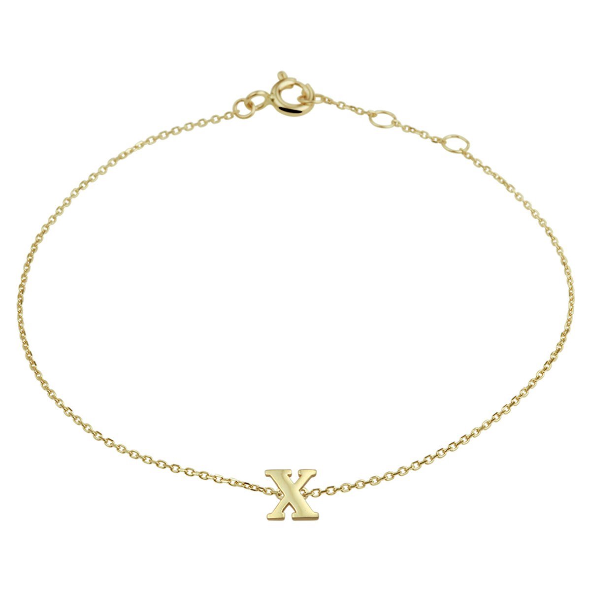 Geelgouden Armband letter X 16 4021362