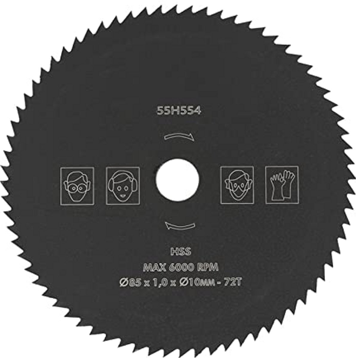 HSS Cirkelzaagblad 85 mm met 72 Tanden voor Hout, Metaal en Kunststof