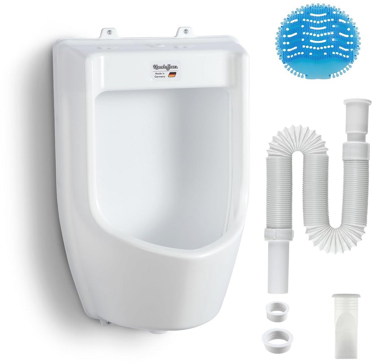Kunststof urinoir met slang, urinoirzeef en accessoires voor heren - staand toilet voor tuin, huis en camping