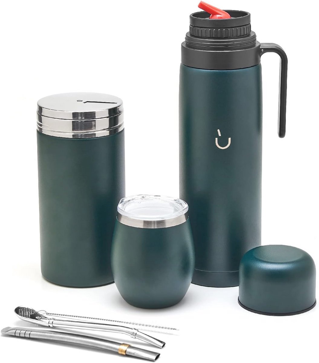Moderne Yerba Mate Set met Kalebas, Thermoskan en Accessoires