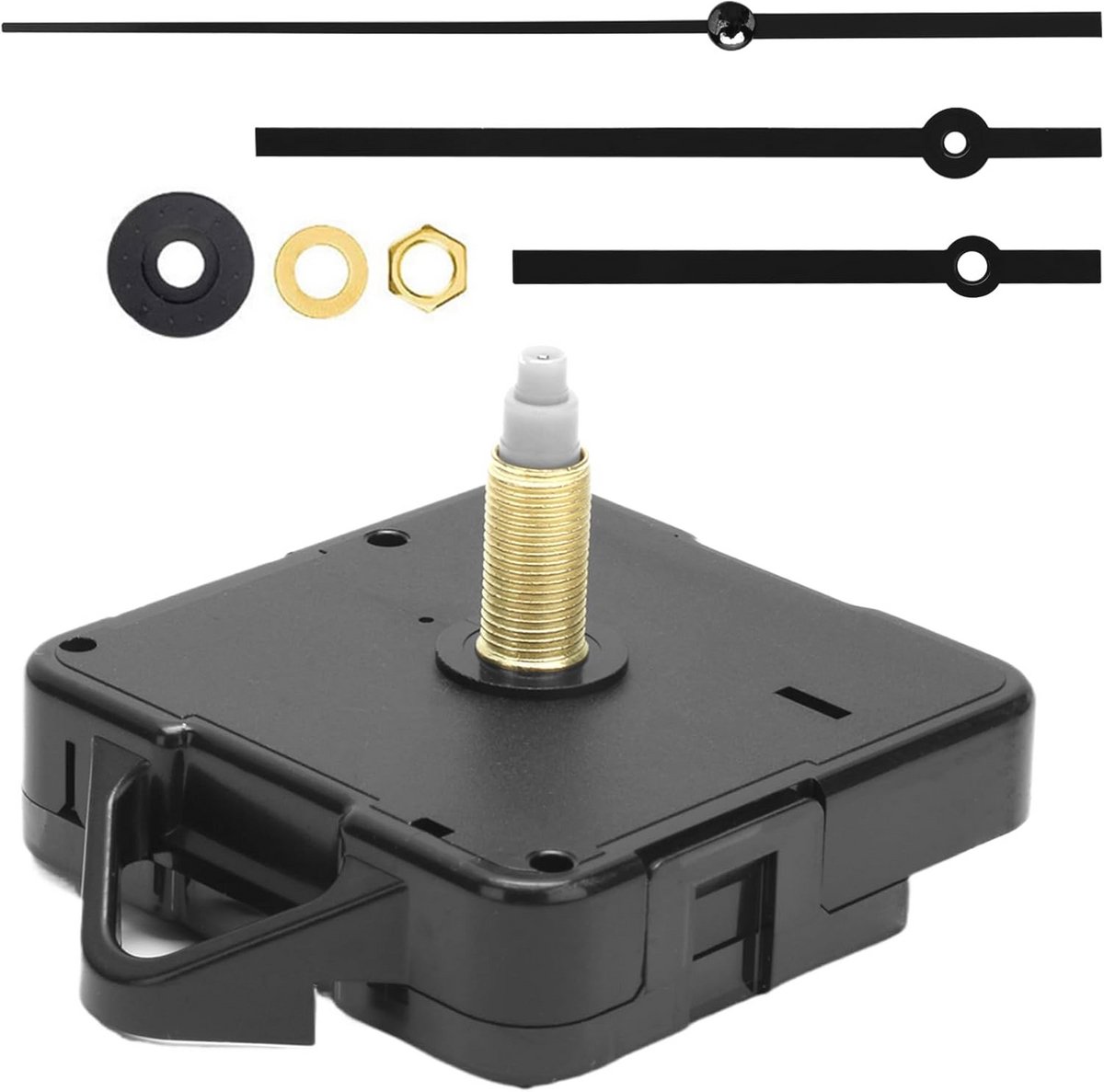 Noiseless Wandklok Mechanisme Set 24mm - Stille Quartz Uurwerk met Wijzers en Onderdeelset