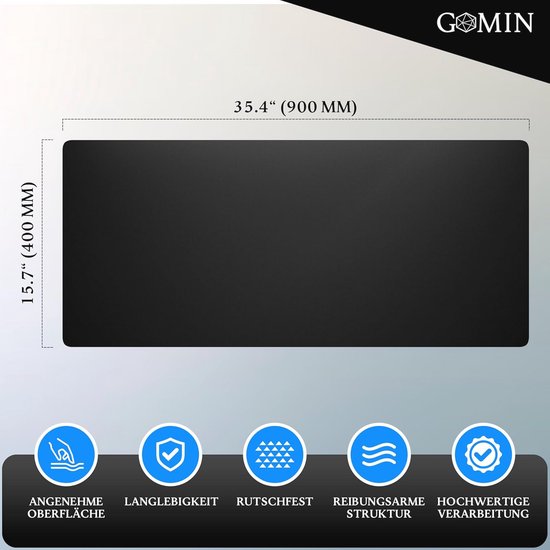 XXL Gaming Muismat 900 x 400 mm - Antislip en Naadloze Randen voor Verbeterde Snelheid en Precisie van Merkloos — afbeelding 3