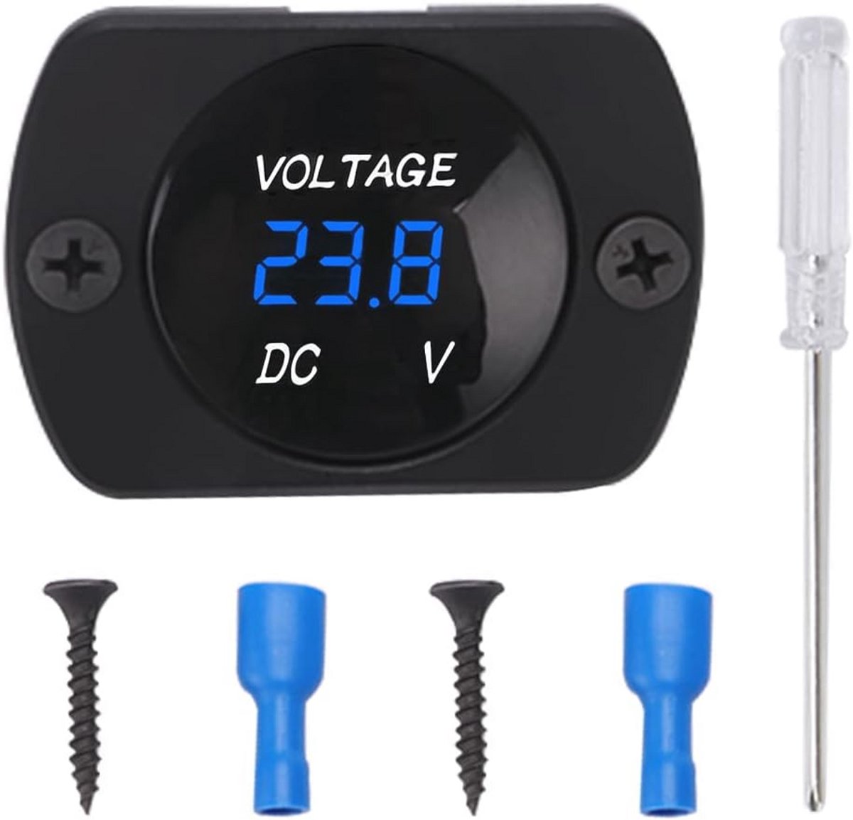 Waterdichte Digitale Voltmeter met LED Display voor Auto, Boot en Motor
