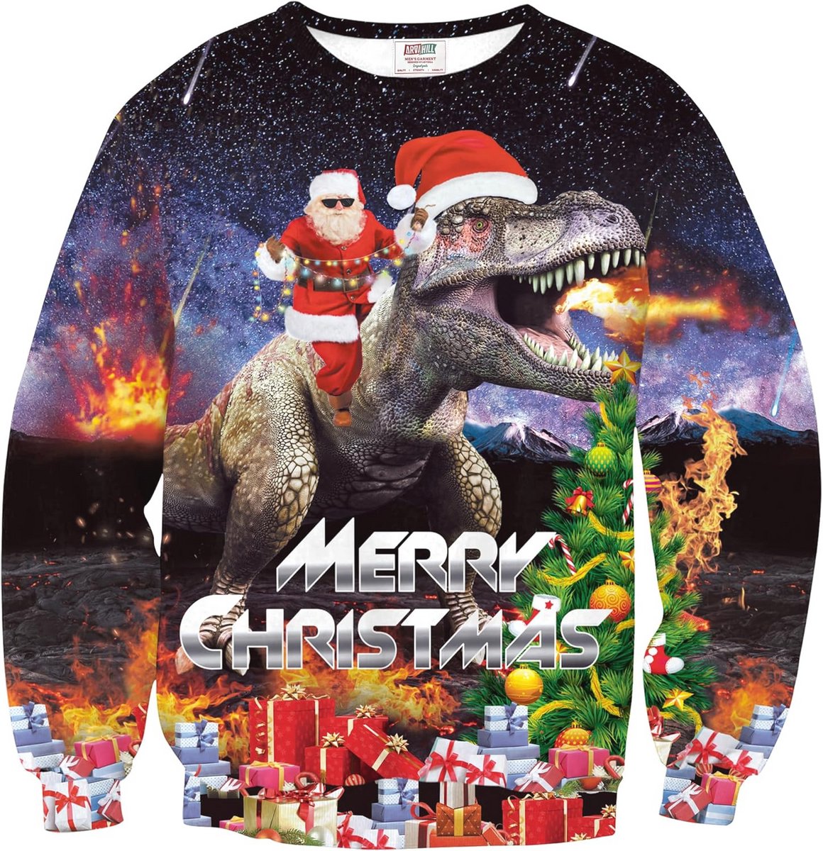 Grappig kersttrui voor heren met ronde hals - Lelijk kerstsweatshirt (S-3XL)