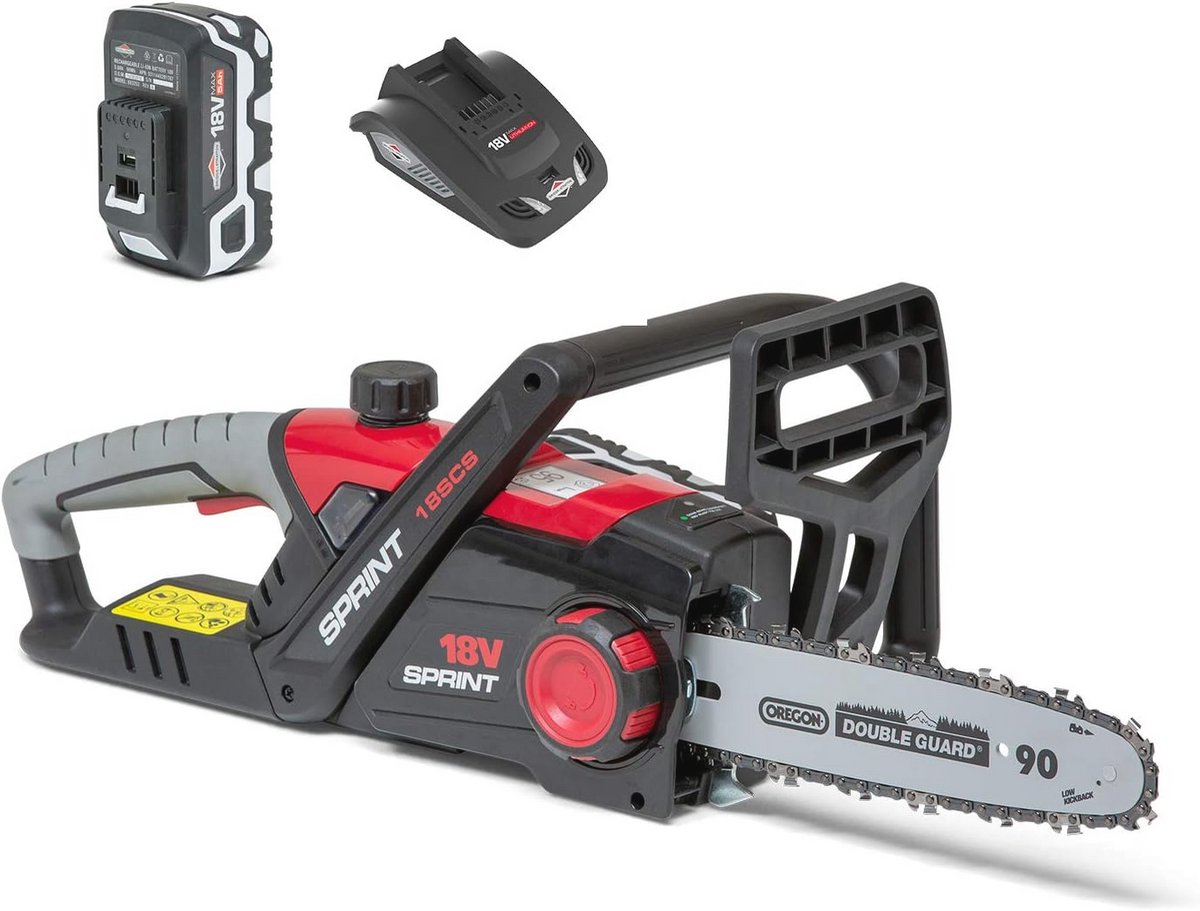 Accu Kettingzaag Set 18V - 25 cm - 600 W - 5,0 Ah Accu en Oplader inbegrepen - 5 Jaar Garantie