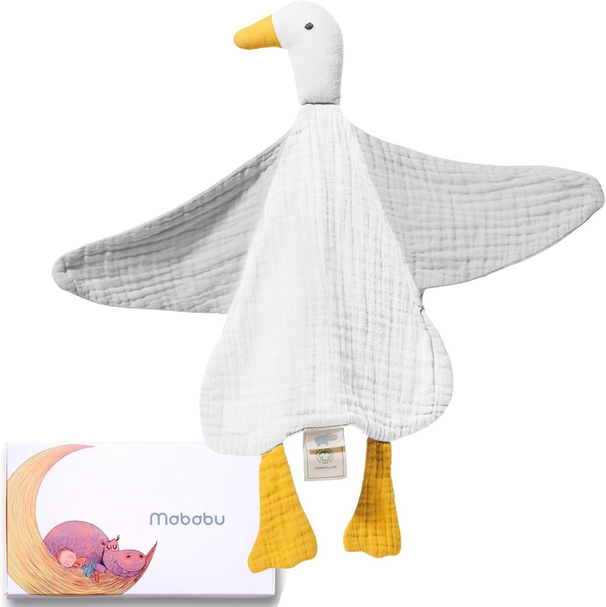 Cuddly Blanket for Babies - Organic Muslin Cotton Baby Cuddle Cloth for Comfort and Security