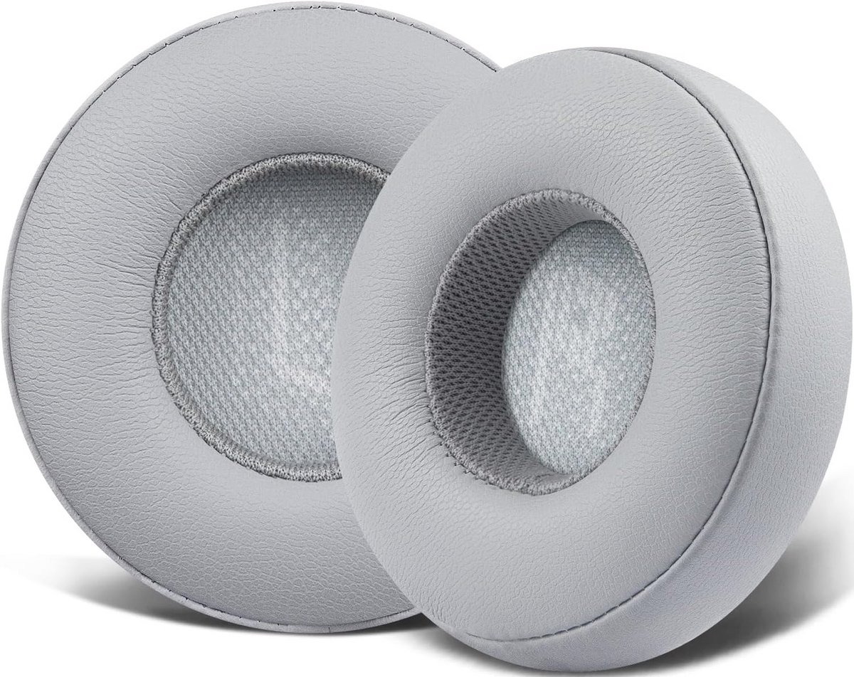 Vervangende oorkussens voor Bluetooth-hoofdtelefoons - Geluidsisolerende traagschuim oorkussens (grijs)