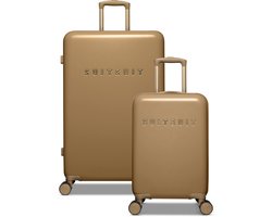 SUITSUIT Kofferset 2 delig - Reiskoffer groot - Handbagage koffer - Koffer set - Veilig TSA cijferslot - Reiskoffer met wielen - Fusion kofferset Iced Coffee