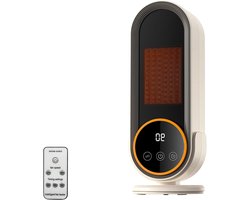 1200W extra radiator, PTC keramische verwarming, blazerradiator met 2 temperatuurinstellingen, timer 30/60/90 minuten, oververhittingbescherming&anti-omstoten voor bureau, kamer