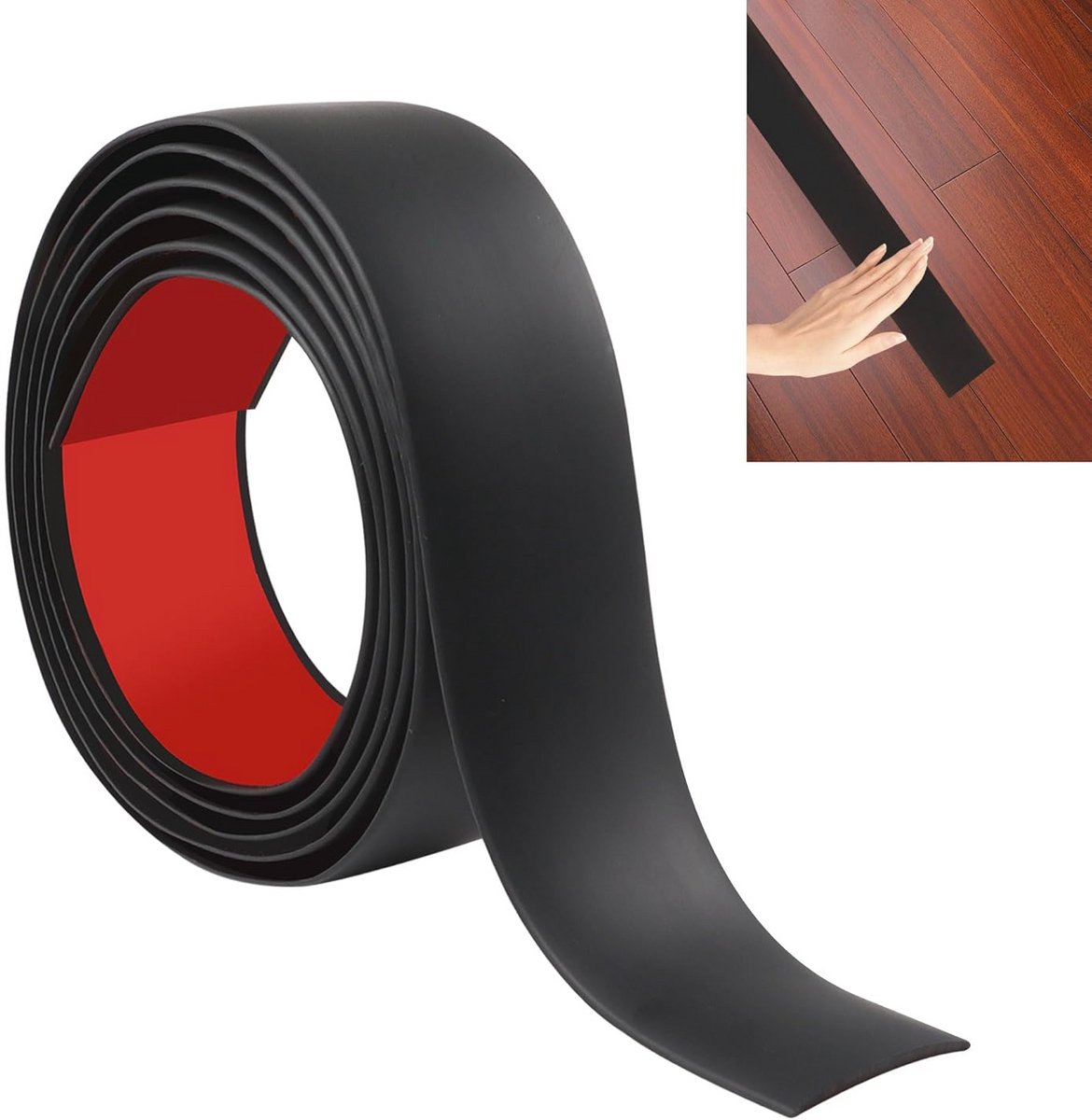 Laminaatvloer Drempelstrip 200cm x 4cm - Zelfklevende Vinylvloerstrip voor Naadloze Overga