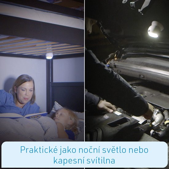 HandyLUX Lightball - 360 graden draaibare Power-LED lamp - bewegingssensor - magnetisch van Merkloos — afbeelding 2