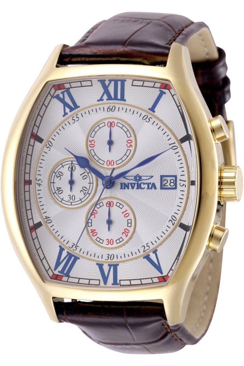 Invicta Specialty 49840 Heren Horloge - Waterdicht - Analoog - Quartz Uurwerk - Roestvrij Staal met zilveren Wijzerplaat - 43mm