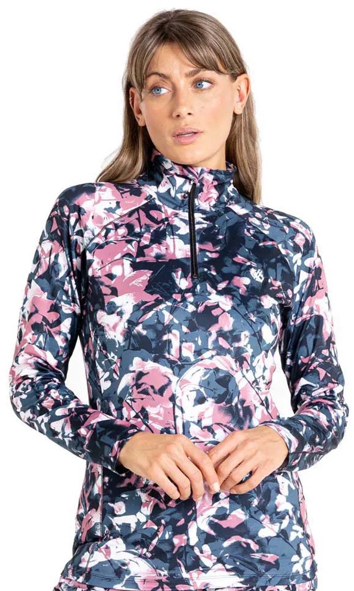 Dare2b Divulge Core Stretch T-shirt Met Lange Mouwen Vrouw Mesa Rose Animal