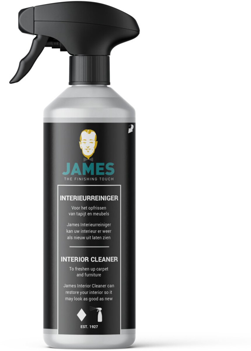 James Interieurreiniger 3 x 500 ml – Tapijt & Meubelreiniger – Verwijdert Vuil, Huidvet & Looppaden – pH-Neutraal & Frisse Geur - Voordeelverpakking