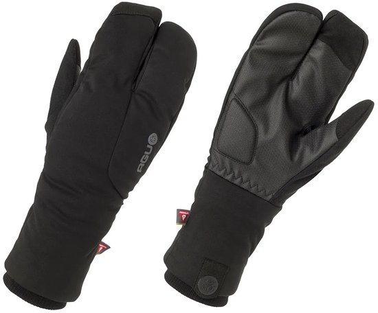 AGU Deep Winter - Handschoenen voor fietsen - Winterhandschoenen - Lobster design - Softshell - Wind- en waterdicht - Gel padding - Unisex - Zwart - M — afbeelding 3