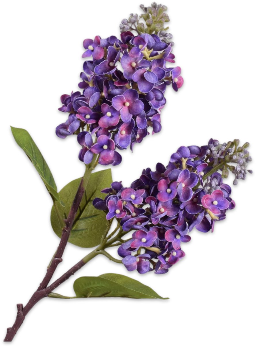 Silk-ka Kunstbloem-Zijden Bloem Sering Tak Paars 67 cm