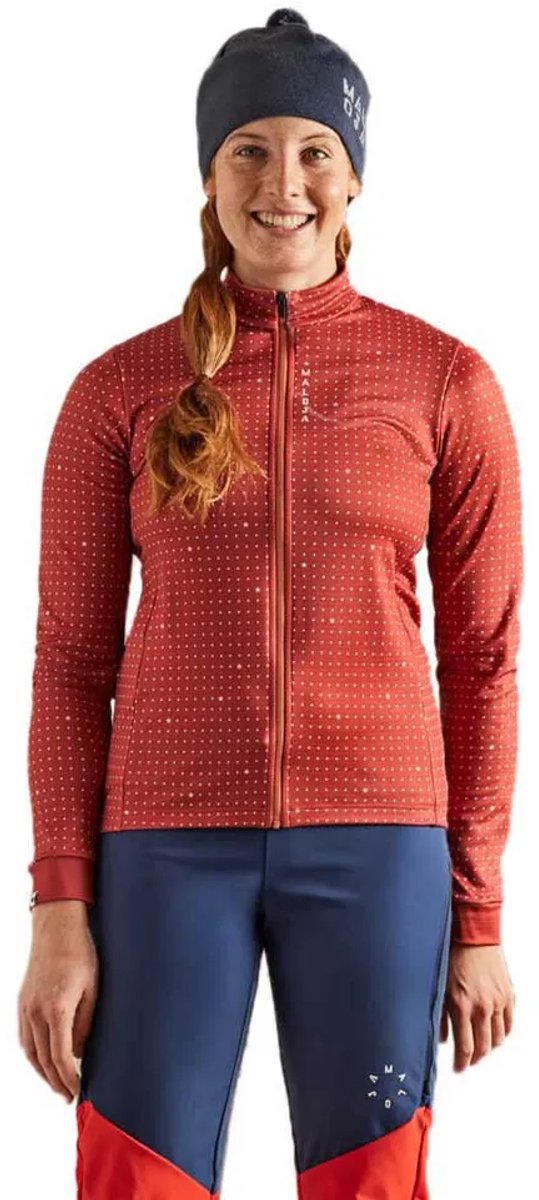 Maloja Sawangm. 1/1 Fleece Met Volledige Rits Oranje S Vrouw