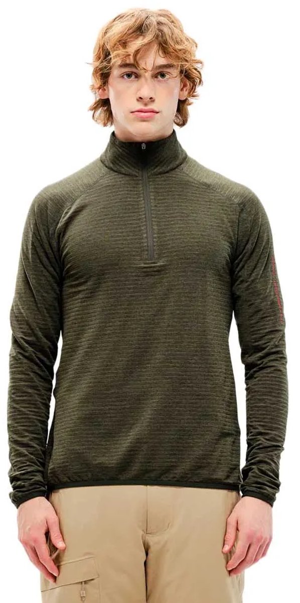 The Mountain Studio Light Tech Fleece Met Halve Rits Groen XL Man