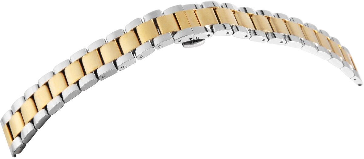 Engelhardt Engelhardt heren vervangende armband ET0005 roestvrij staal, tweekleurig, vlindersluiting, 18 mm - 24 mm