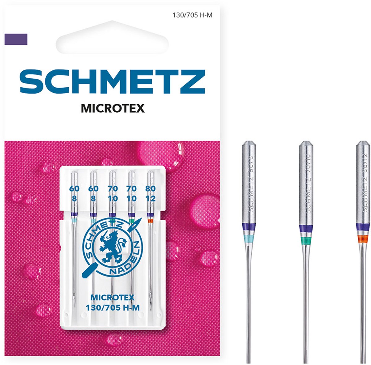 Naaimachinenaalden microtex assorti dikte 60-70-80