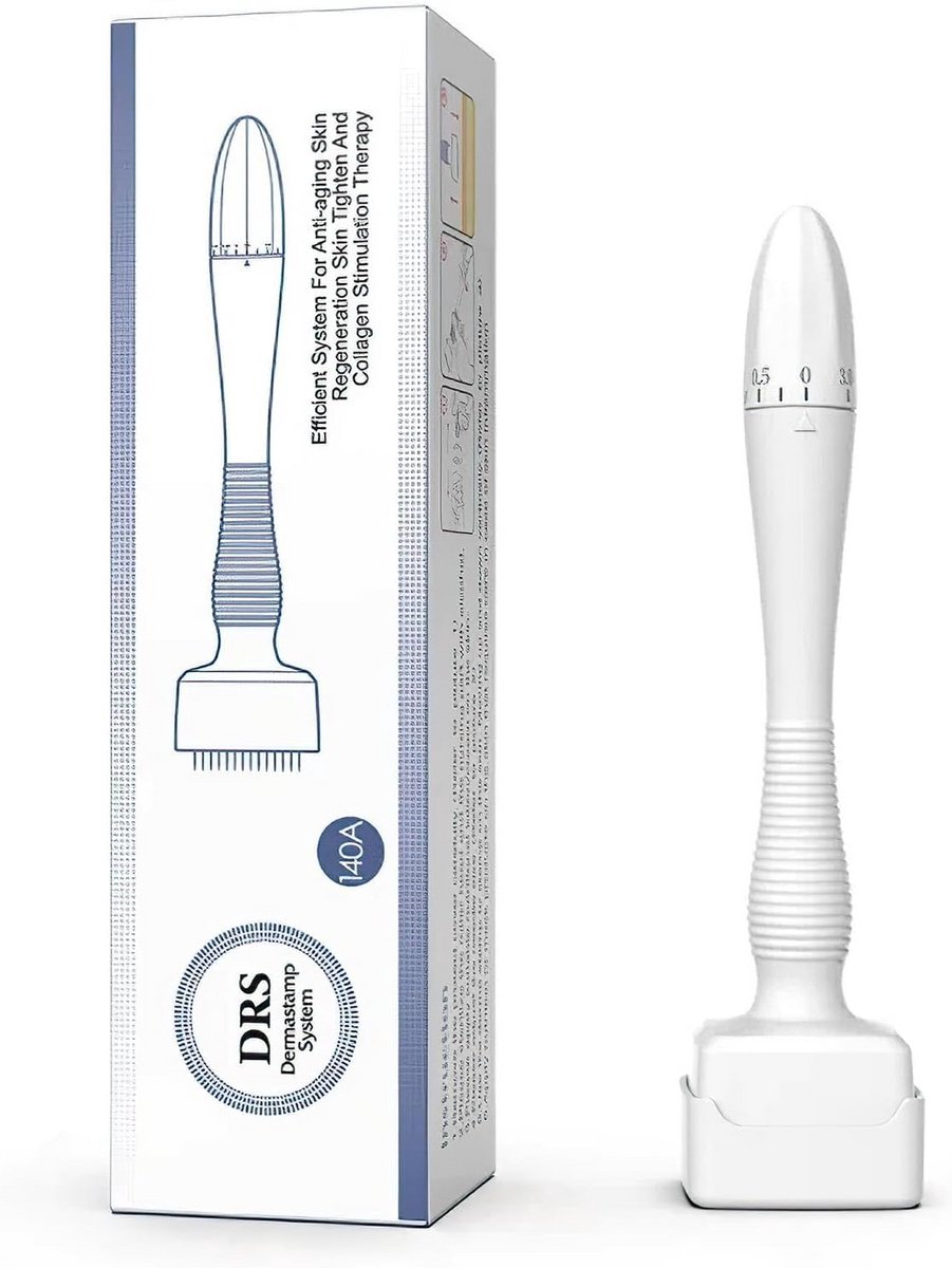 Microneedling Derma Stamp met 140 titanium naalden voor huidverbetering