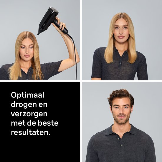 Sèche-cheveux Braun HD4.1 BRHD410E - Séchage - Super IONTEC anti-frisottis - 3 températures + Shot Cool - Livré avec souffleur