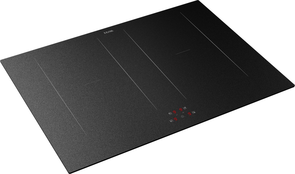 ETNA KIF472MG - Inductiekookplaat met dubbele flexzones - Matglas (5x Krasbestendiger) - 70 cm breed - 1 of 2-fasen - tiptoetsbediening - panherkenning - boostfunctie en timer per zone